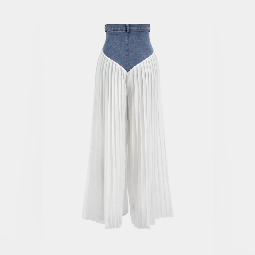 059. Micas Bustier Zipper Cami Top Chiffon Pleated Set S - Picture 5 of 6